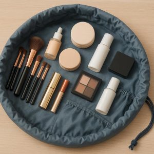 Drawstring Lazy Makeup Bag With Large Capacity For Quick Pack And Easy Access Desktop Storage